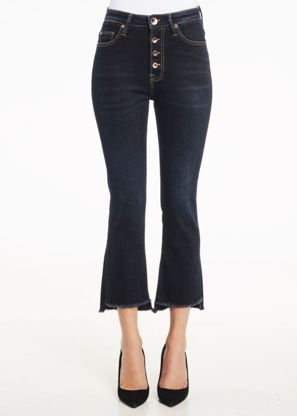 Jeans straight cropped indaco scuro Gaudì Jeans