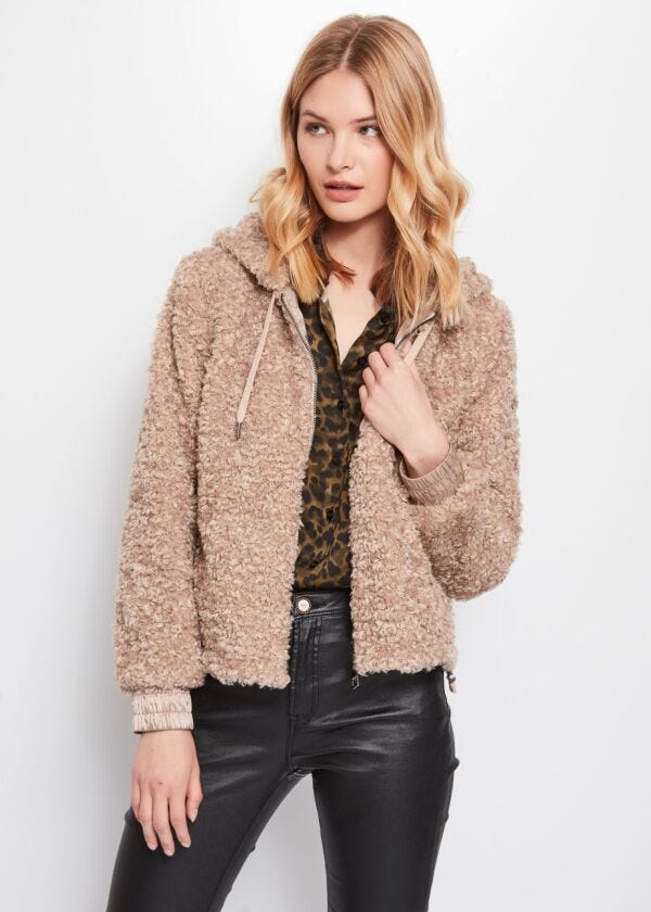 Reversible jacket with hood