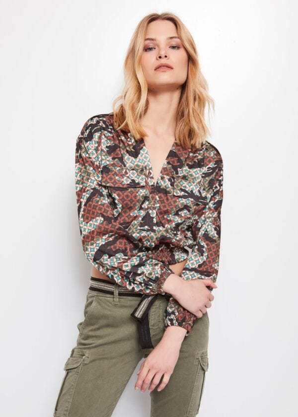 Blouse with camouflage print Gaudì Jeans