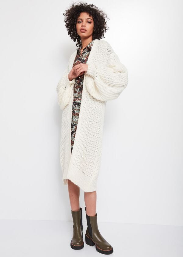 Long wool and mohair blend cardigan Gaudì Jeans