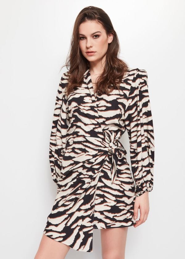 Animal pattern twill dress Gaudì Fashion