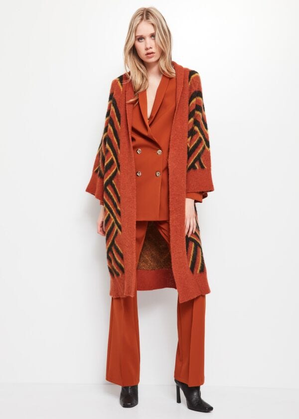 Mohair and wool-blend cardigan