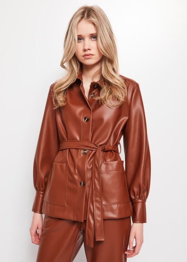 Chemise en simili cuir avec ceinture Gaudì Fashion