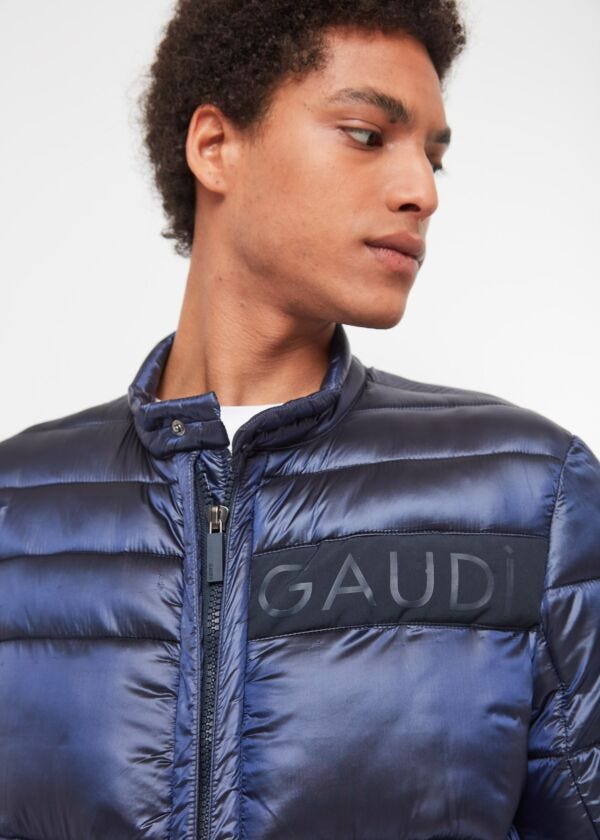 Down jacket with logo