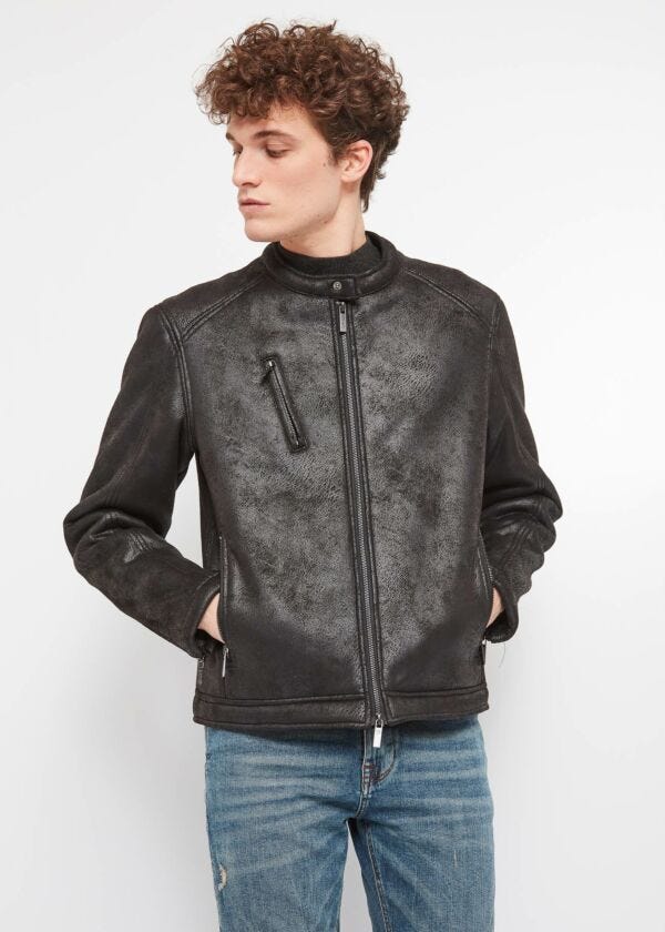 Faux leather biker jacket Gaudì Uomo