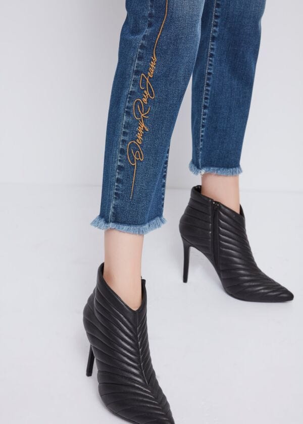 Straight-fit jeans with logo