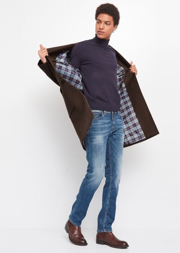 Coat with lapels