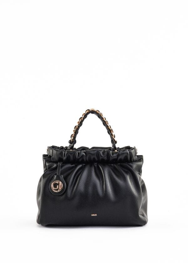Pleated faux leather bag Gaudì Fashion