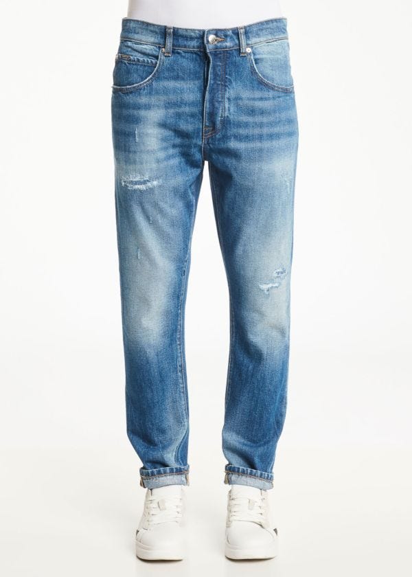 Jeans with destroyed detailing Gaudì Uomo