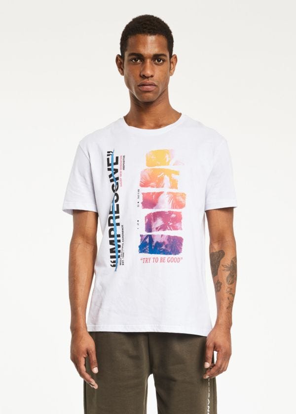 T-shirt con stampa multicolor Gaudì Uomo