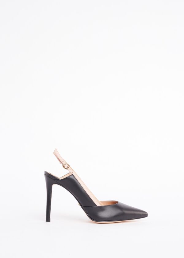 Slingbacks en cuir nappa