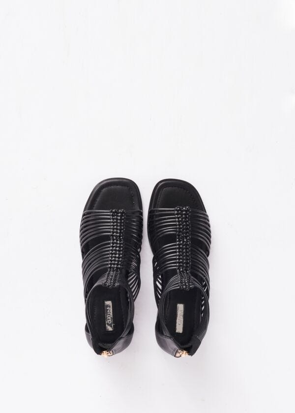 Sandali flat con zip