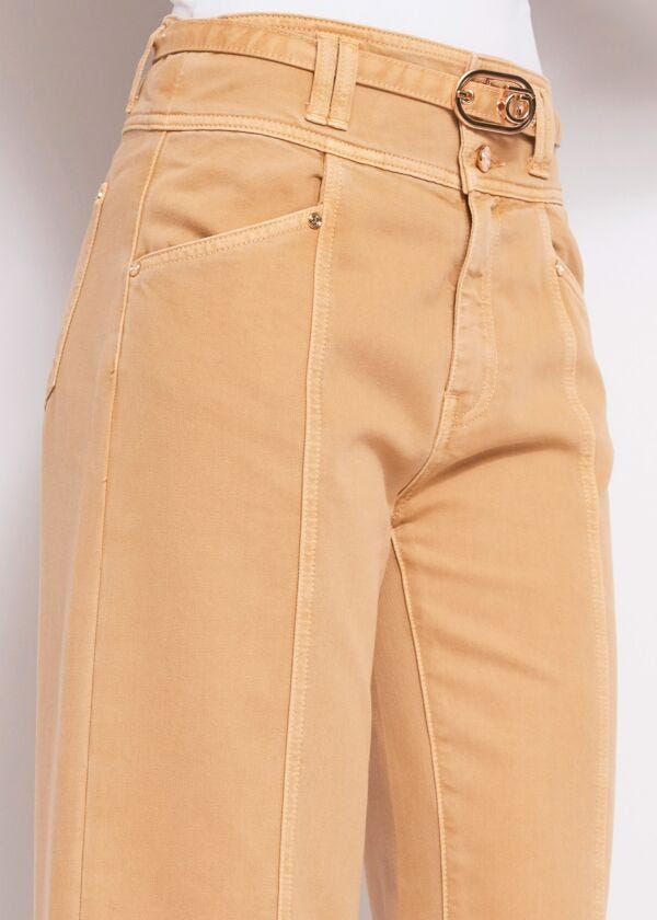 Pantalon cropped à jambe large