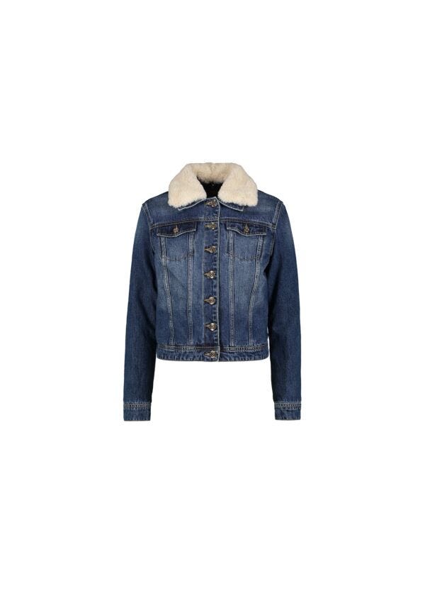 Denim jacket with eco fur