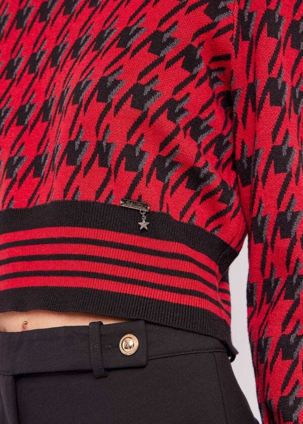 Houndstooth jumper