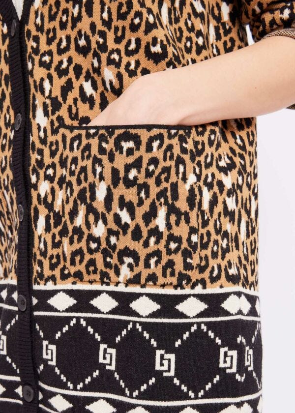Cardigan animalier