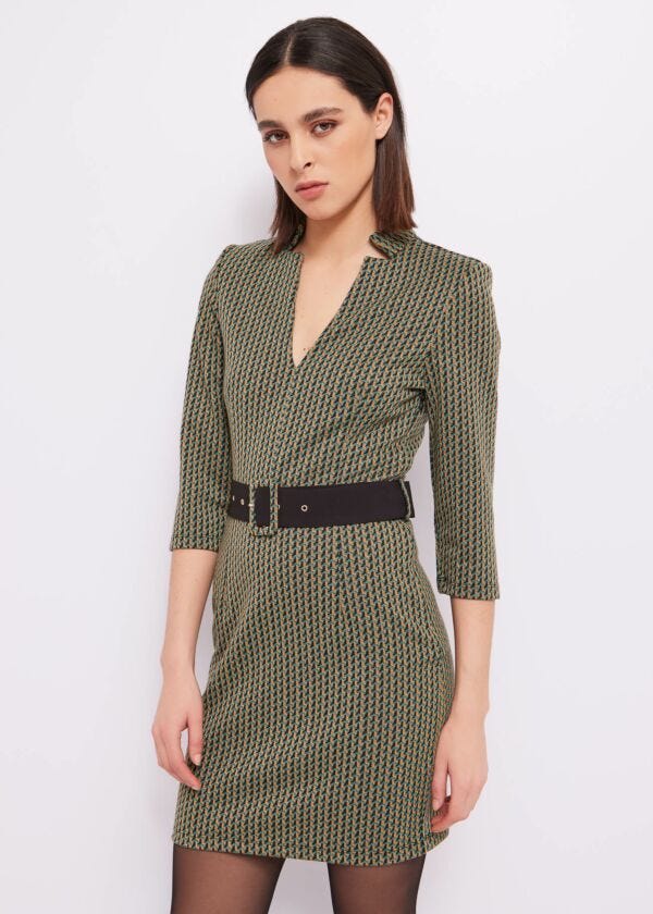 Abito jacquard con cintura Gaudì Fashion