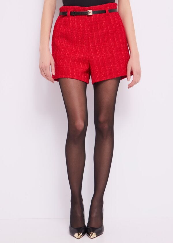 Belted bouclé shorts Gaudì Fashion