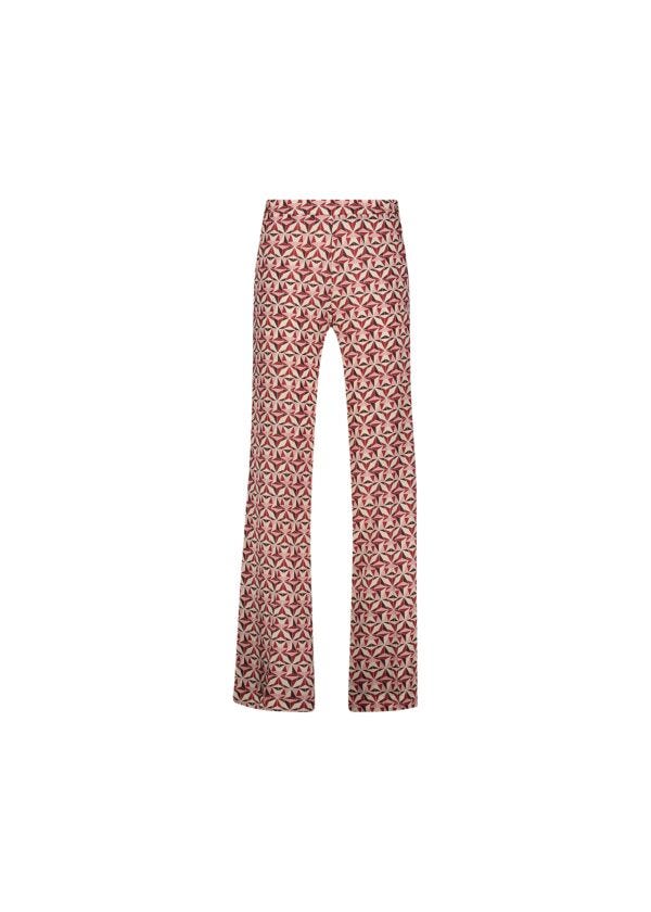 Trousers with geometric print