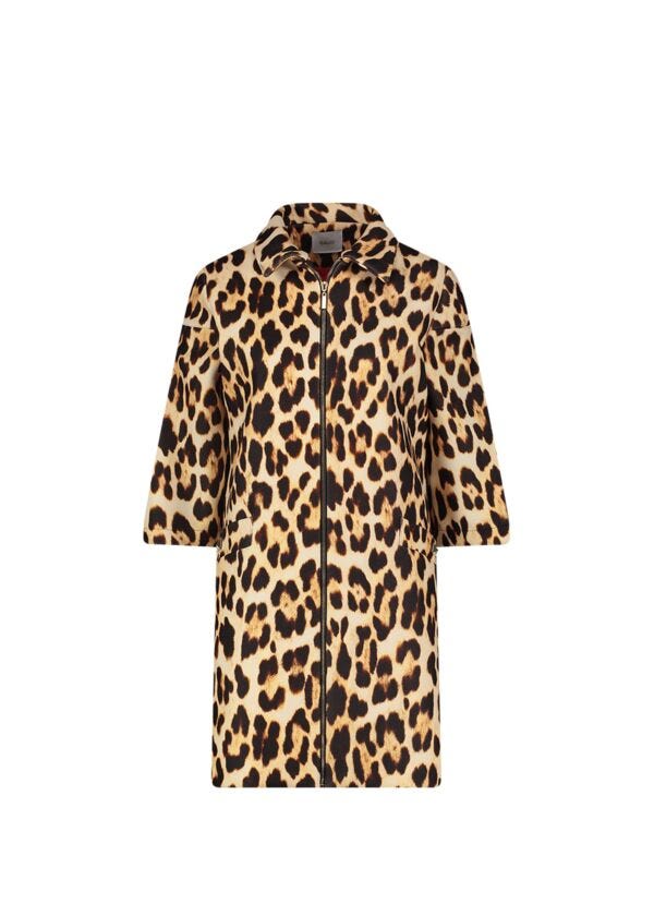 Animal-print coat