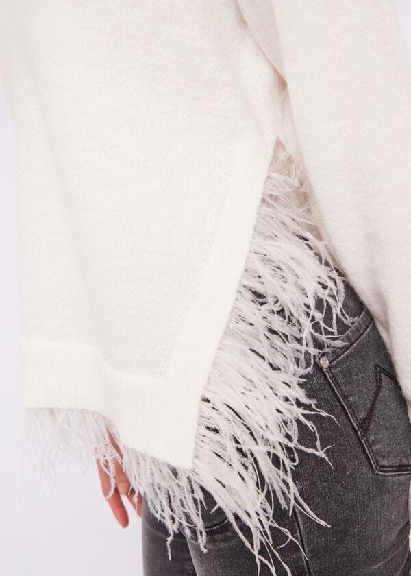 Pull en laine et mohair mélangés
