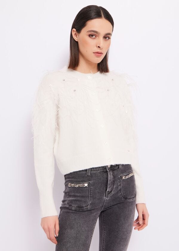 Cardigan in wool and mohair blend Gaudì Fashion