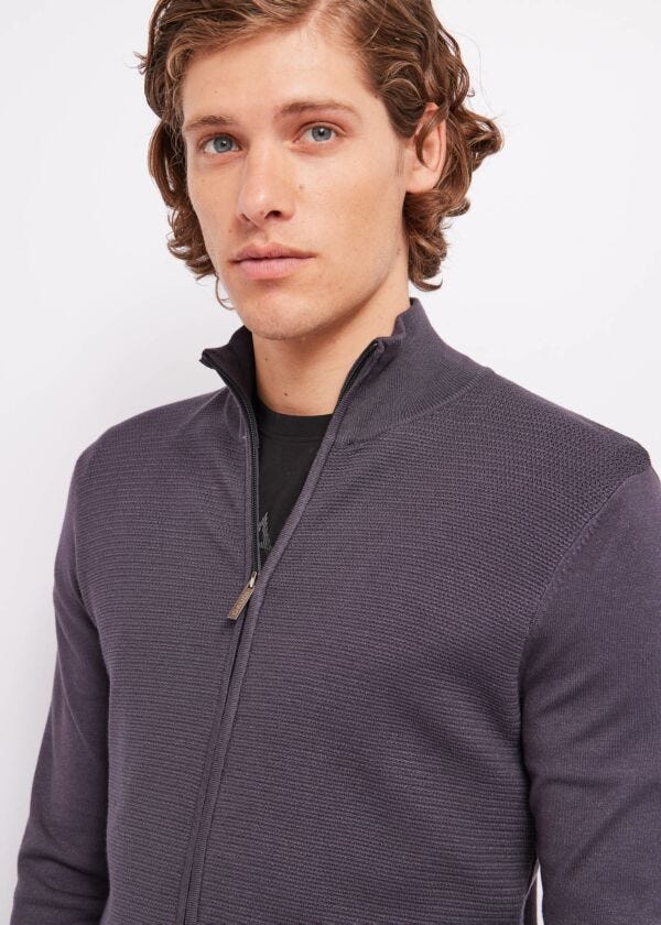 Cardigan with zip