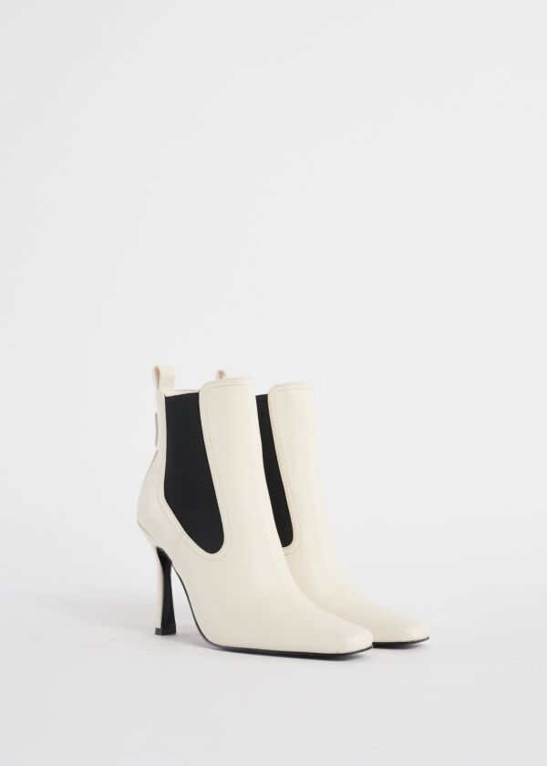 Faux-leather booties