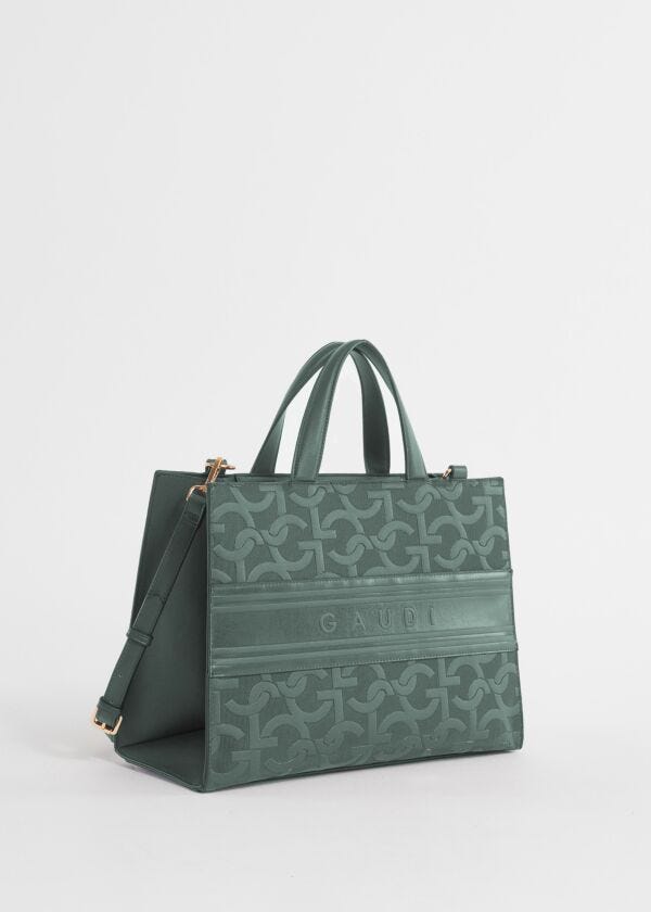 Borsa top handle con logo