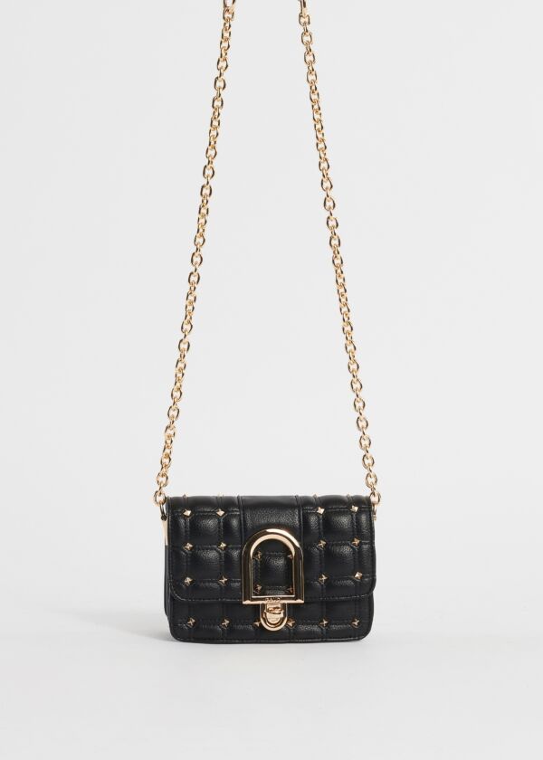 Mini crossbody matelassé con borchie Gaudì Fashion