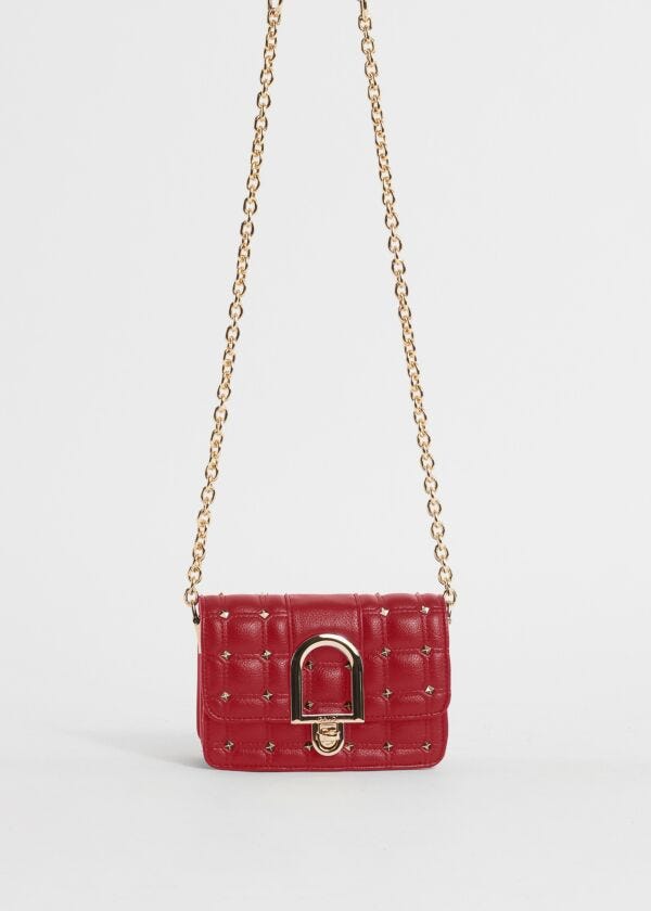 Quilted mini crossbody bag with studs Gaudì Fashion