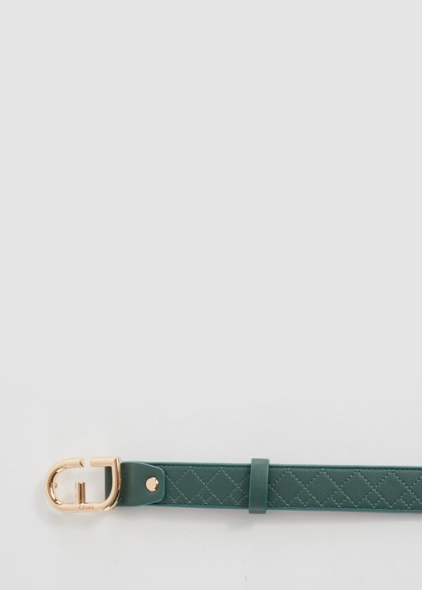 Ceinture matelassée avec boucle à logo