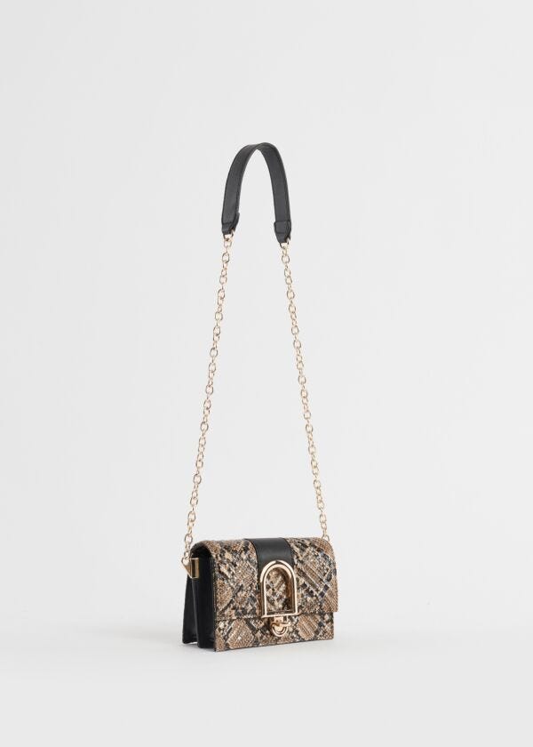 Mini crossbody pitone