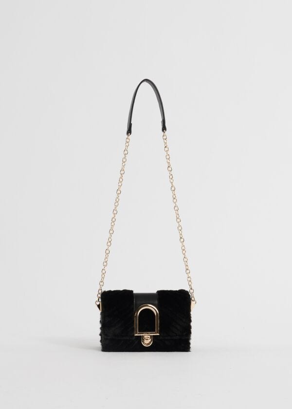 Faux-fur mini crossbody bag Gaudì Fashion