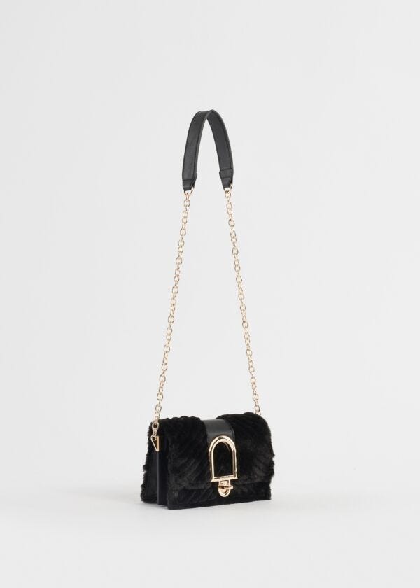 Mini crossbody in pelliccia sintetica