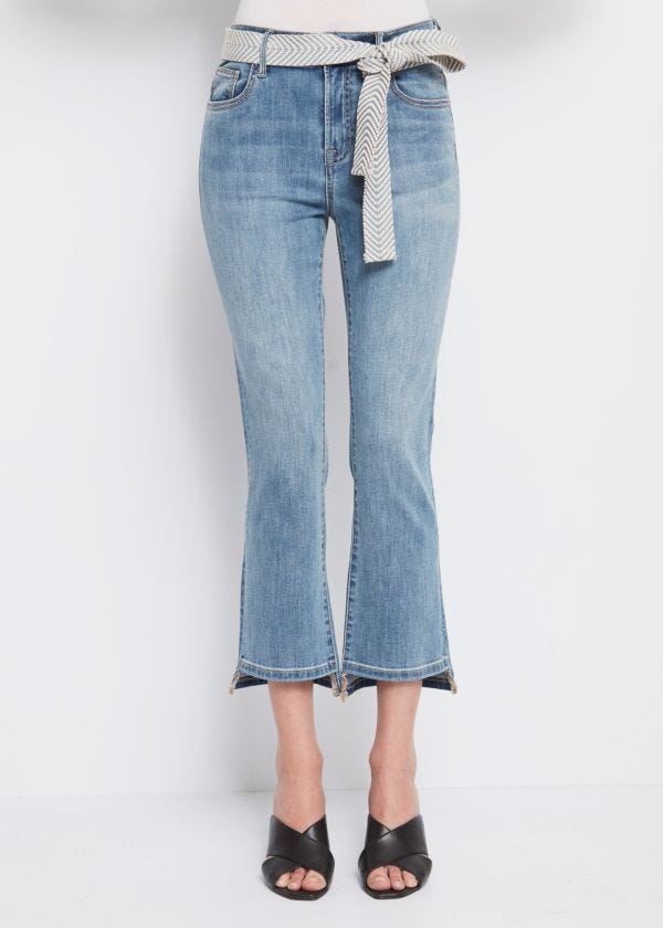 Jeans straight cropped con cintura Gaudì Jeans