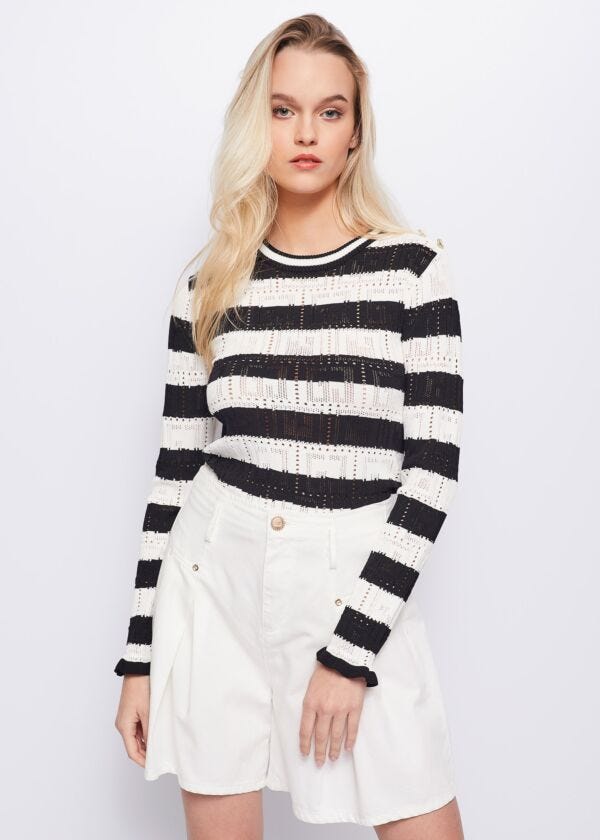 Striped jumper with GJ lettering Gaudì Jeans