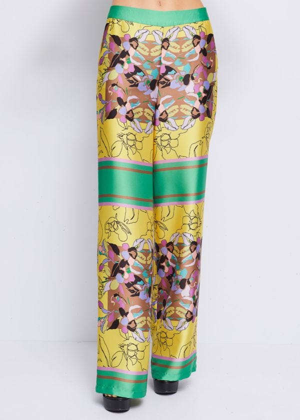 Pantaloni in twill stampato Gaudì Fashion