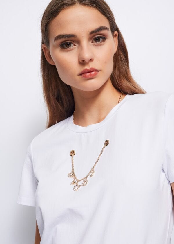 T-shirt with jewel detail