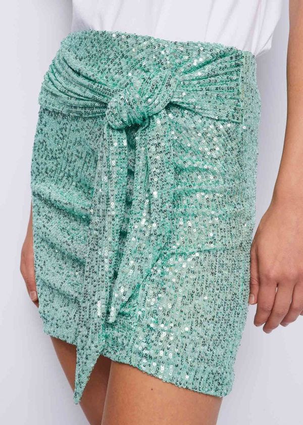 All-over sequin skirt