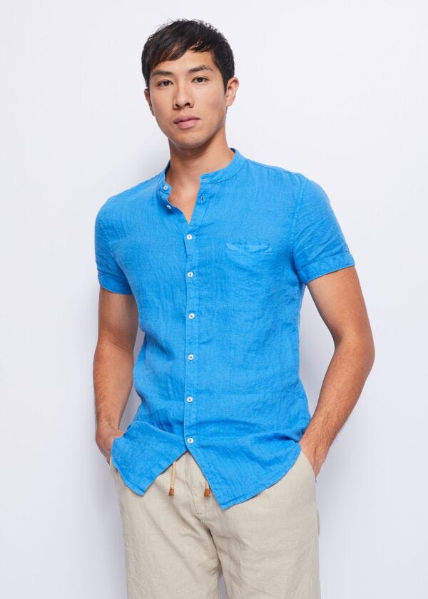 Chemise à manches courtes en lin Gaudì Homme