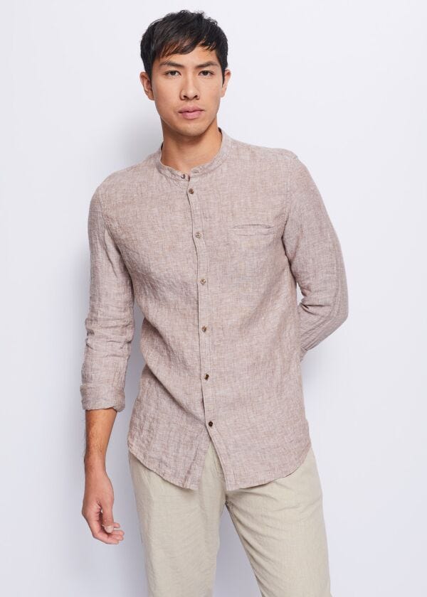 Chemise à manches longues en lin Gaudì Homme