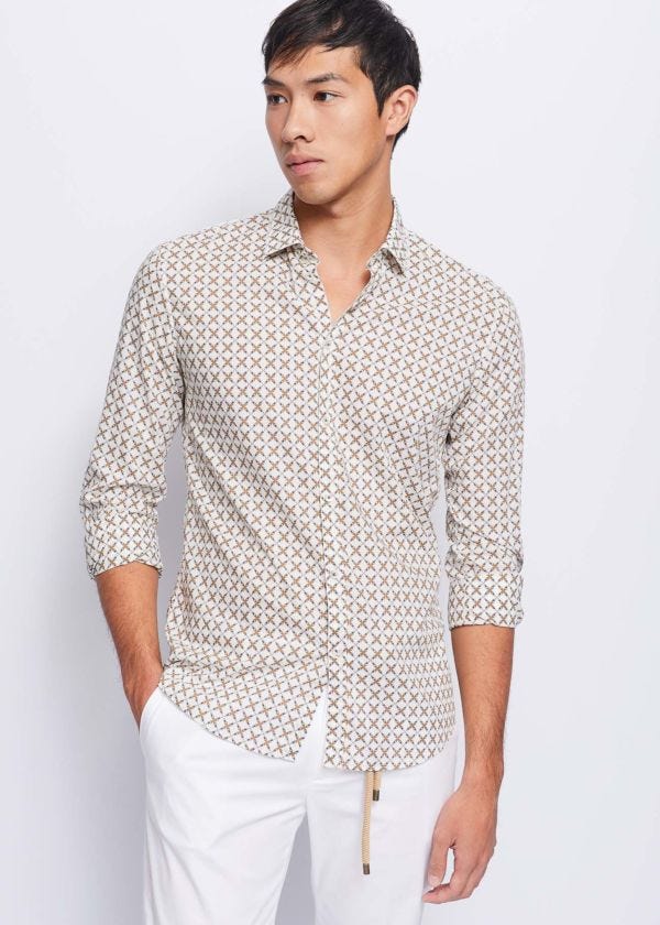 Cotton shirt with print Gaudì Uomo