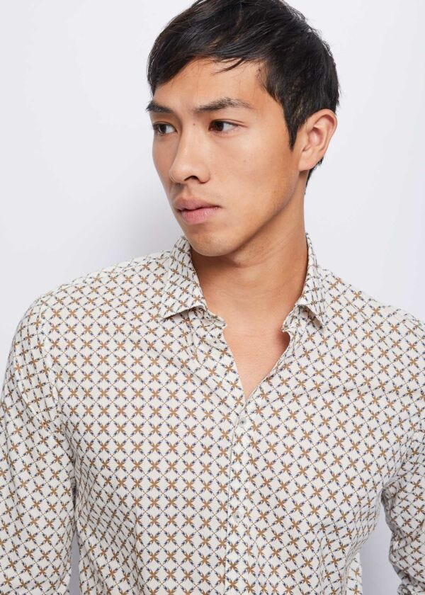 Cotton shirt with print