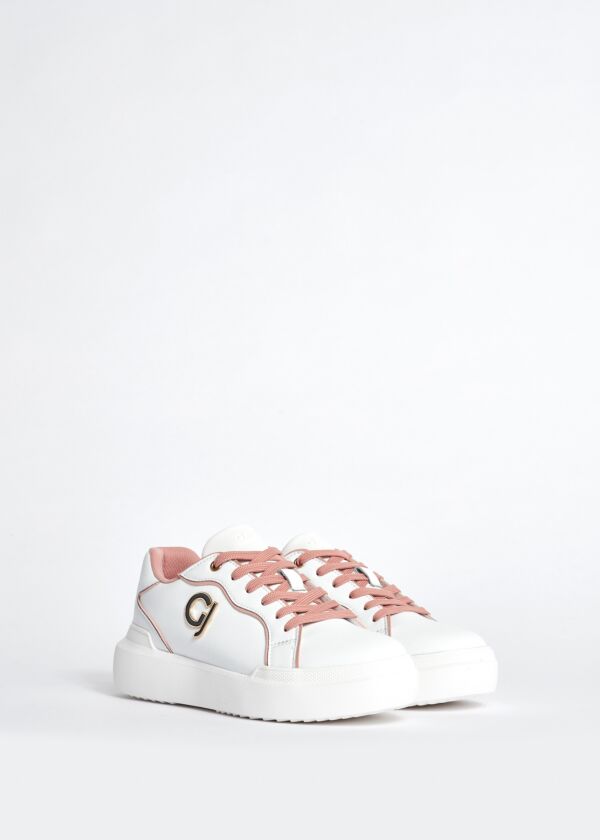 Baskets en cuir avec logo
