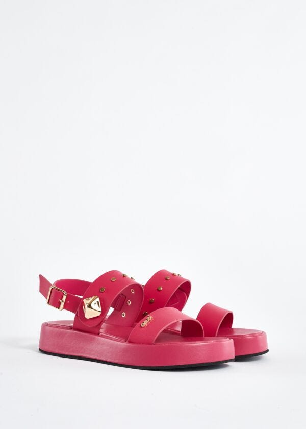 Sandali in pelle con borchie