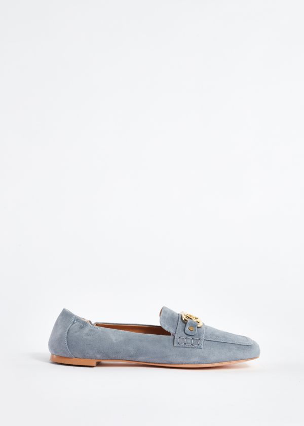 Suede loafers with logo Gaudì Fashion