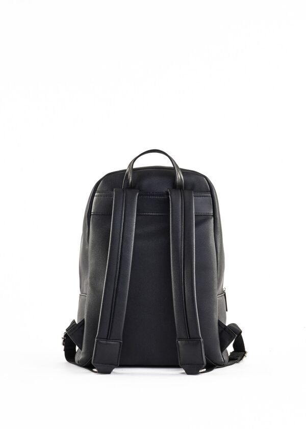 Faux-leather rucksack