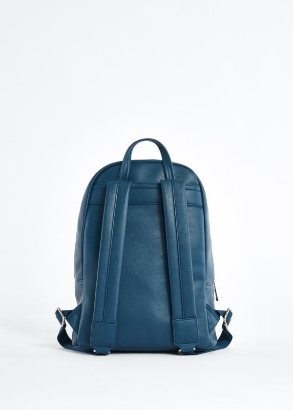 Faux-leather rucksack