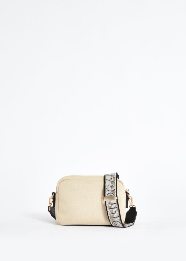 Crossbody in similpelle con logo